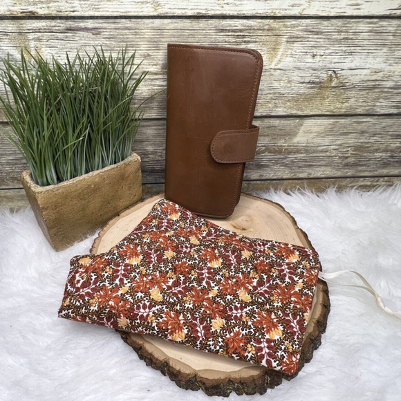 Fall Autumn Foliage Leaves Print Planner Cotton Drawstring Pouch Hobonichi - Picture 11 of 11